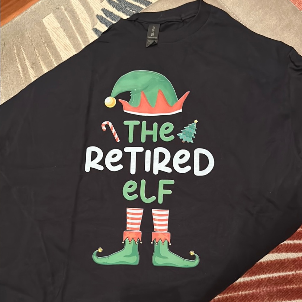 The Retired Elf Black T-Shirt